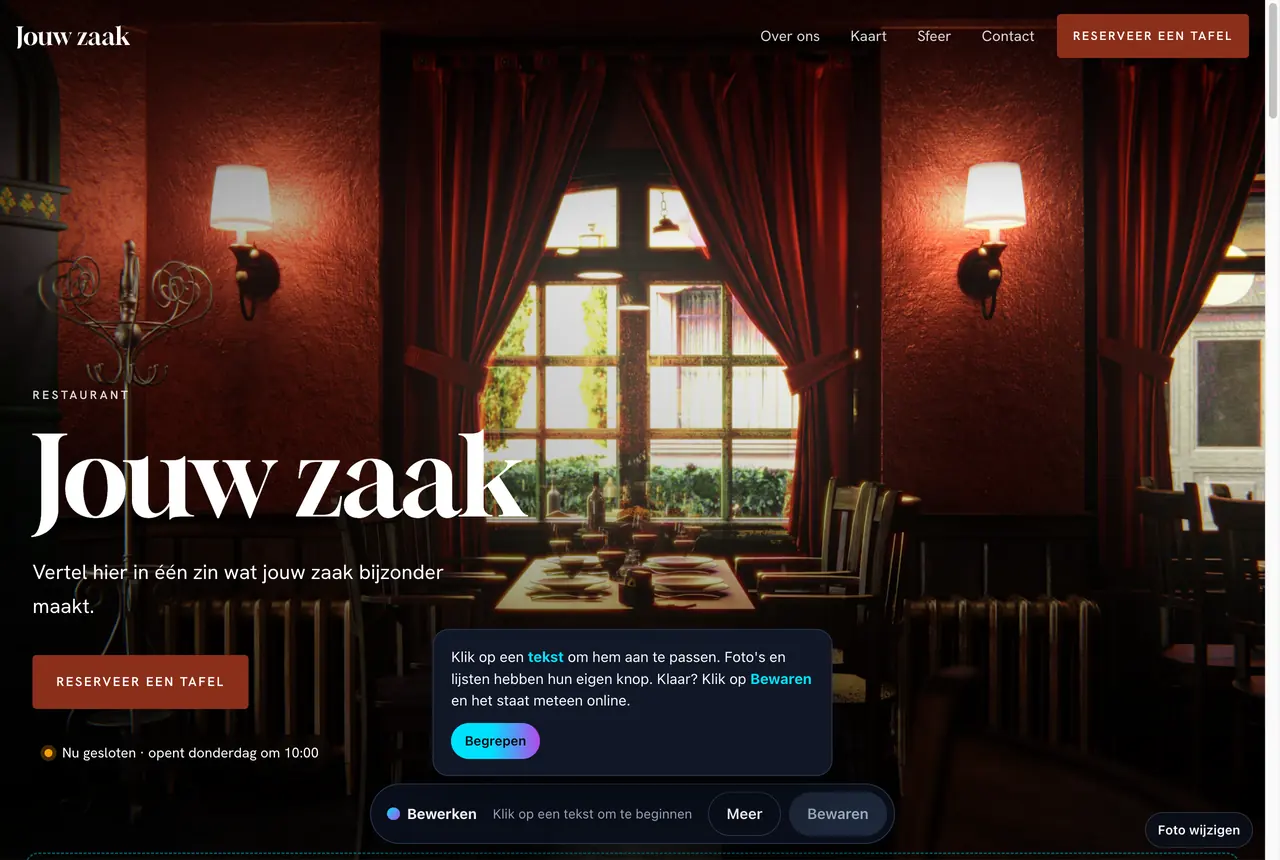 Zelf aanpassen op een demo-website