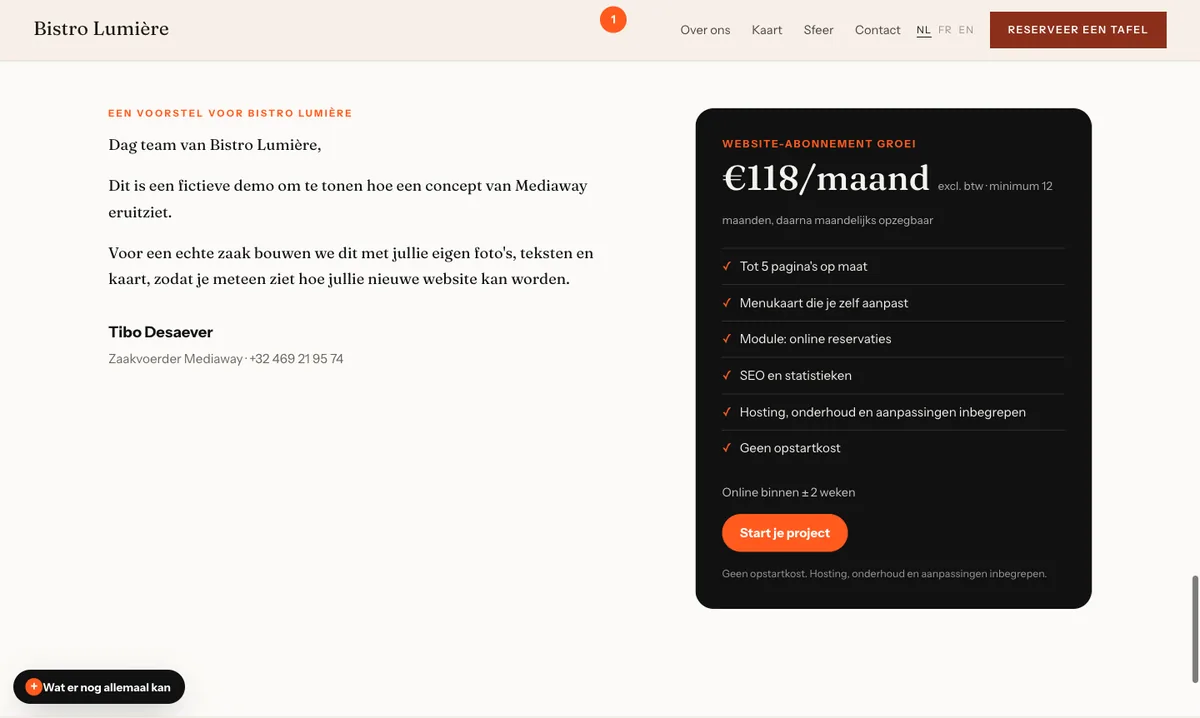 Een duidelijk voorstel