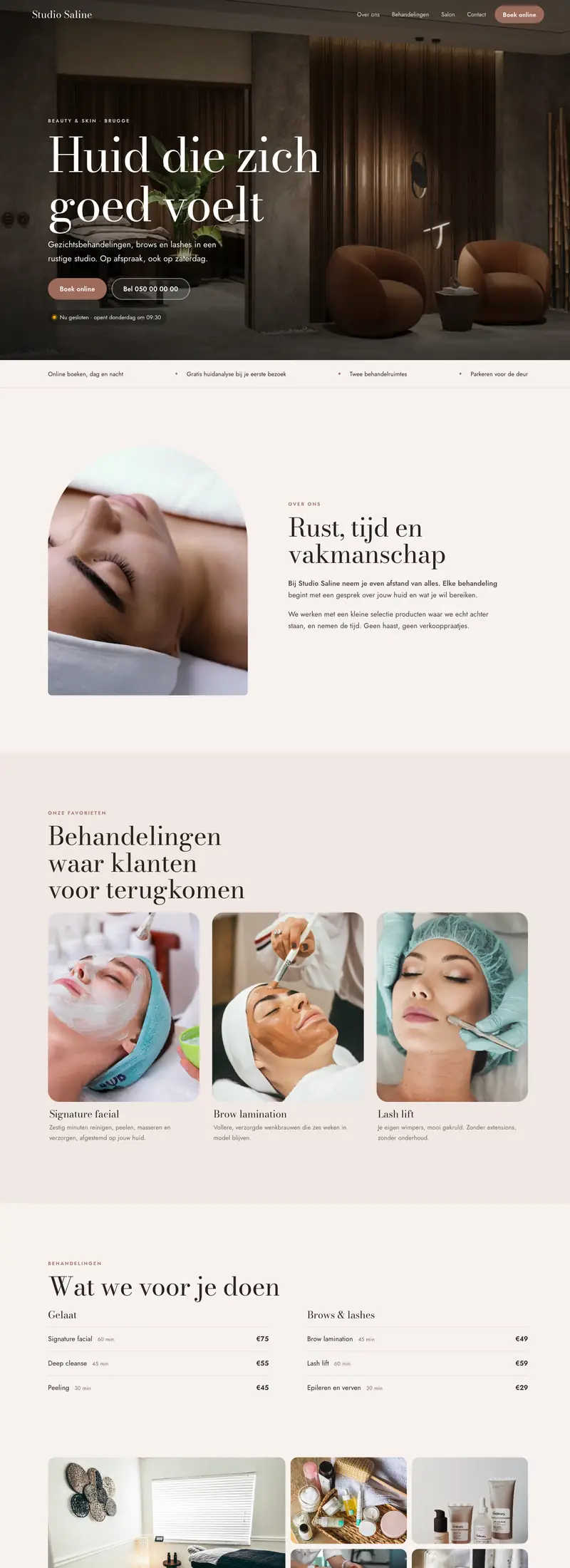 Demo-website van Studio Saline